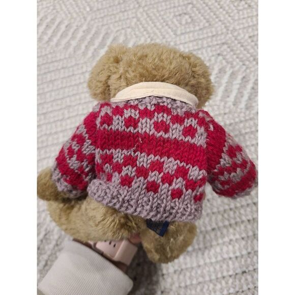 Boyds Archive Geraldo Plush Toy Bear Brown Big Ear Red Sweater Original Tags - Picture 3 of 5